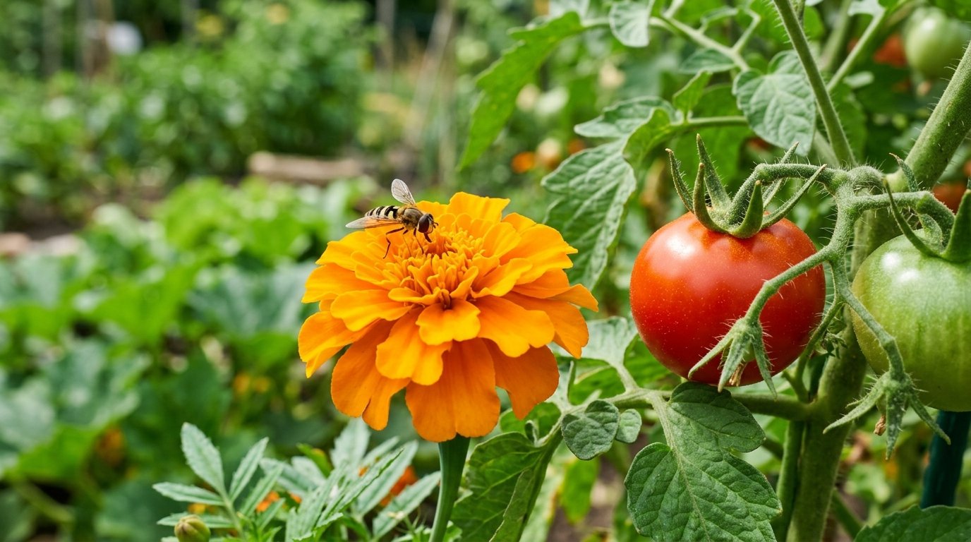 entdecken Sie, wie Blüten Ihren Gemüsegarten bereichern und als natürliche Bestäuber für höhere Ernteerträge sorgen