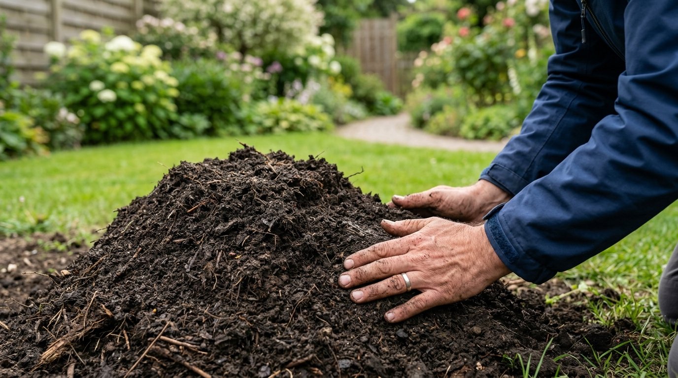 entdecken Sie, wie ein strategisch platzierter Hügel Ihren flachen Garten in weniger als einer Stunde in eine dynamische Landschaft verwandelt