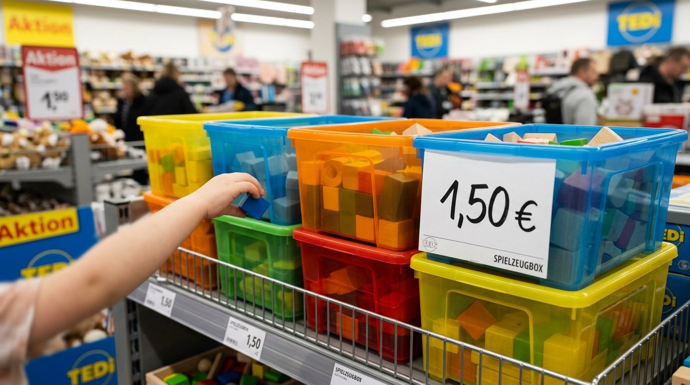 günstige Spielzeugaufbewahrung für unter 1,50 Euro entdecken, die das Kinderzimmer organisiert und Ikea-Kosten spart