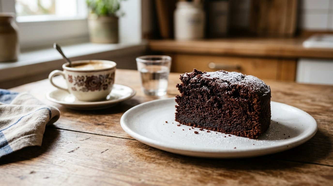entdecken Sie den köstlichen Schokoladenkuchen mit Wasser - ein saftiges Rezept aus Kriegszeiten, das mit einfachen Zutaten überzeugt und die ganze Familie begeistert