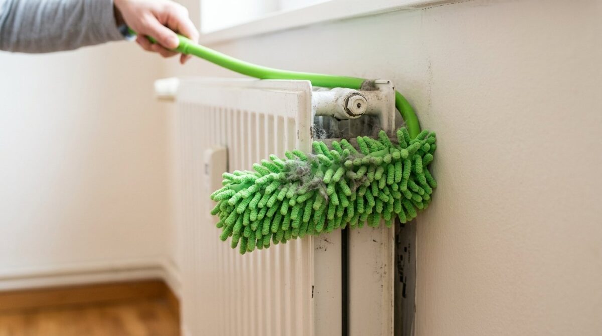 entdecken Sie das grüne Haushaltsaccessoire für unter 5 Euro, das Staub aus schwer erreichbaren Ecken entfernt und Ihre Putzroutine revolutioniert