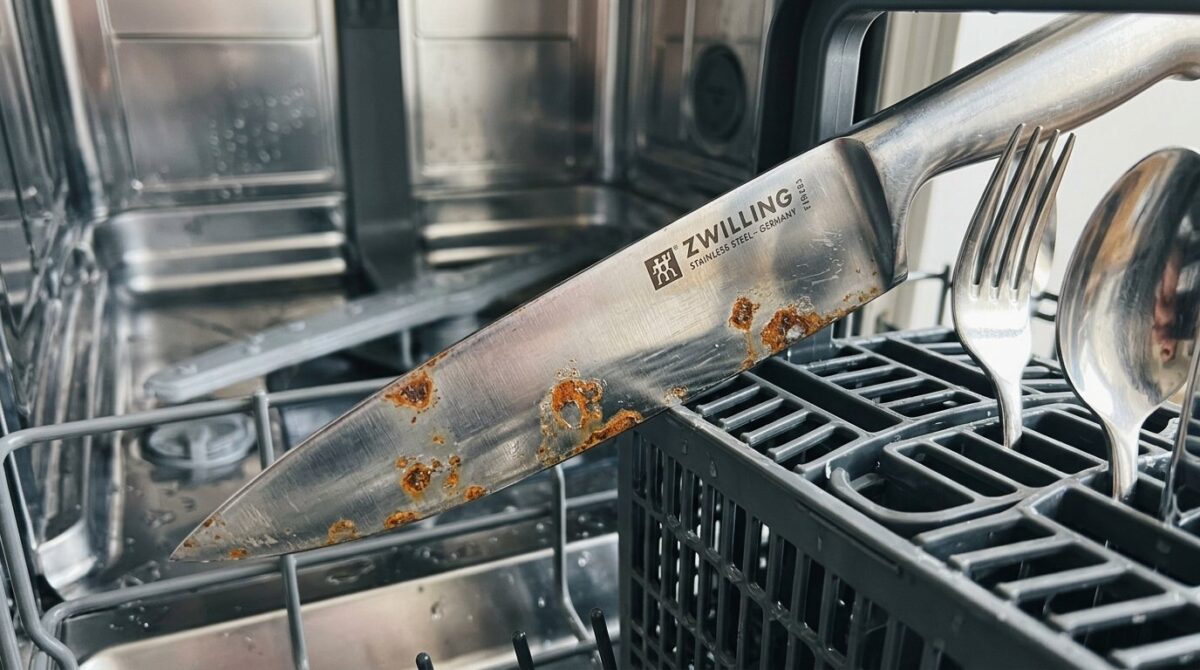 entdecken Sie, warum Rostflecken auf Ihrem Besteck nicht von der Spülmaschine stammen und wie eine einfache Gewohnheit das Problem löst