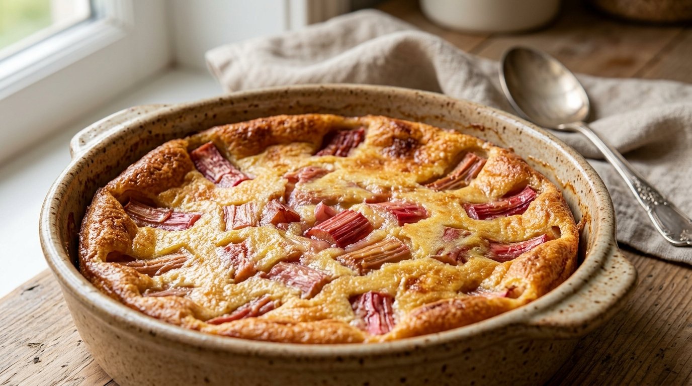 entdecken Sie, warum dieser einfache Rhabarber-Auflauf jeden Crumble übertrifft und das perfekte März-Dessert ist