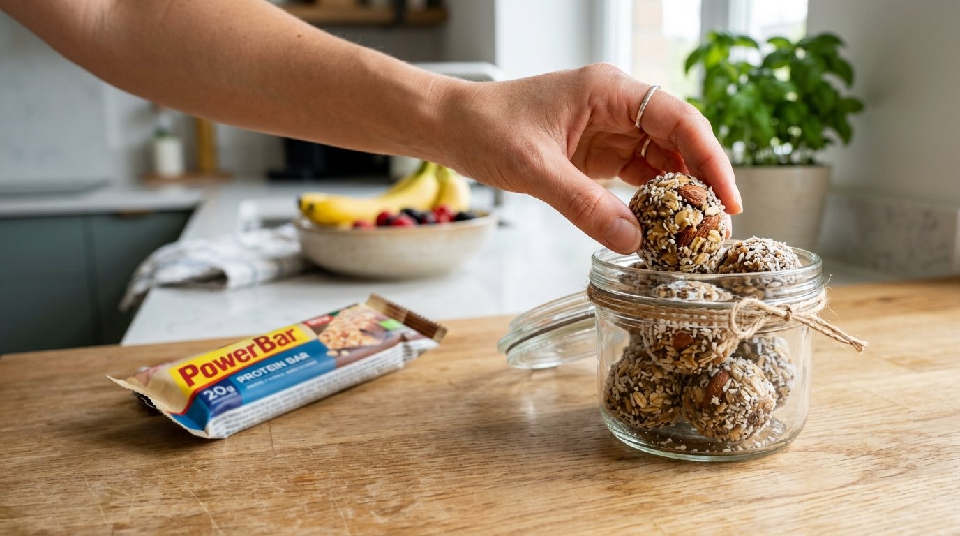 entdecken Sie, warum immer mehr Sportler hausgemachte Protein-Snacks Riegeln vorziehen und wie Sie diese gesünder selbst zubereiten